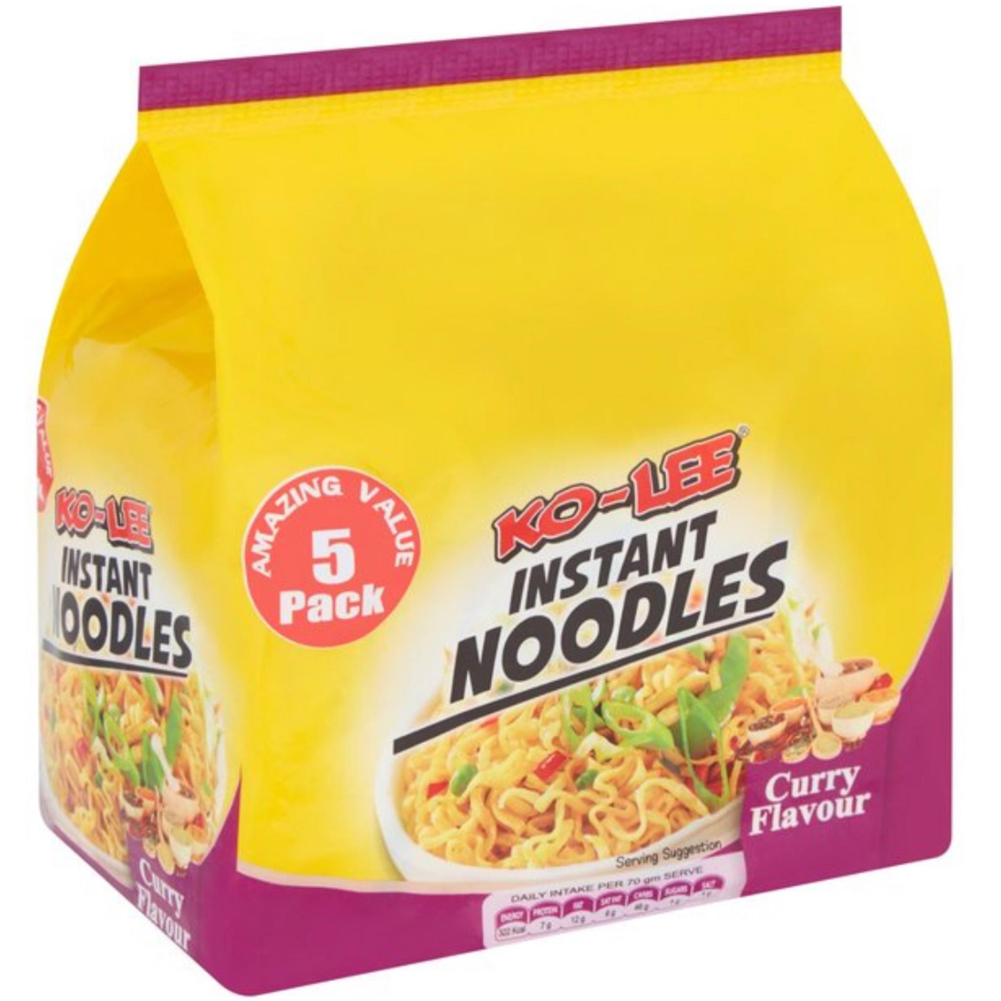Ko lee instant noodles Curry Flavour x 5 Packs