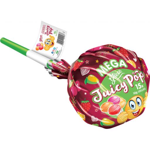 Juicy Pop Mega Lollipop – Assorted Flavours inc 15 lolly pops