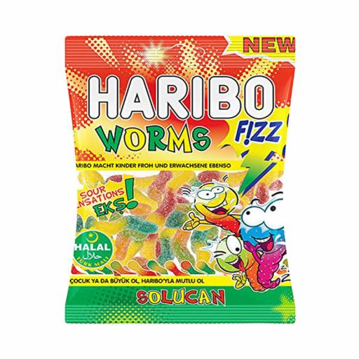 Haribo Worms fizz 80 gr Halal