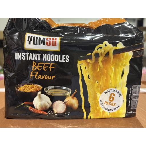 Yumsu Instant Noodles – Beef Flavour x 6 Noodles